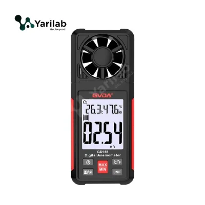Anemometre numérique portable, compteur de vitesse de l'air, d'humidité et de température avec ecran LCD GVDA®
