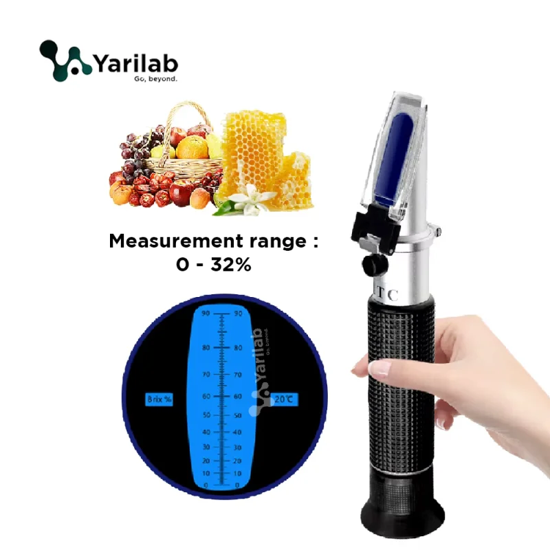 Refractometre manuel avec calibration ATC pour mesure de taux de sucre 0-32%